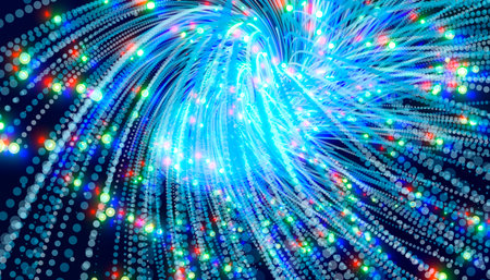 Abstract festive background simulating fireworksの写真素材