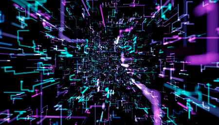 Abstract technology background made of lines