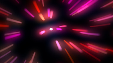Abstract colored background imitating speed dialing in spaceの写真素材