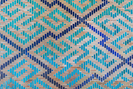 Samarkand, Uzbekistan - Ancient patterns of the madrasah on Registan Square