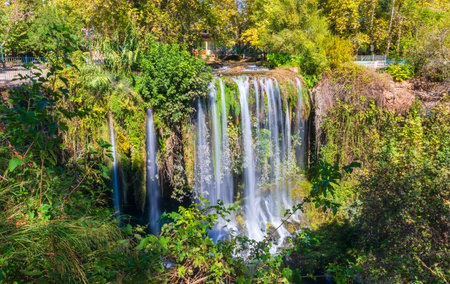 Upper Duden Waterfall in Antalyaの写真素材