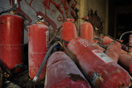 fire extinguishersの写真素材
