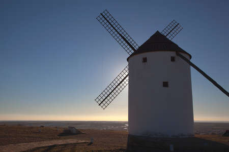 Old windmill in spainの写真素材