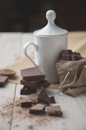 Hot dark chocolateの写真素材