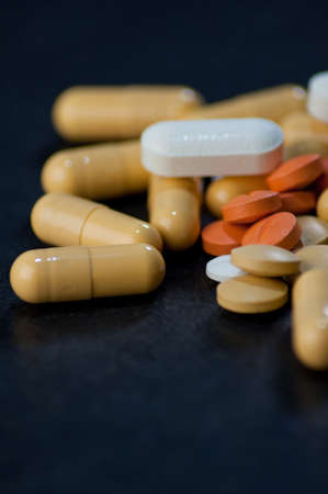 Several pills, anti-inflammatories and antibiotics. Medical treatmentの写真素材