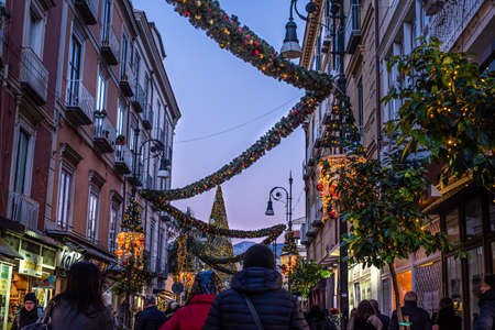 Sorrento main street during christmas timeのeditorial素材