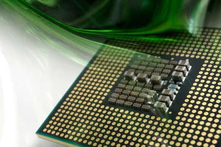 CPU computer central processor circuit board Electronics and technology conceptual backgroundの写真素材