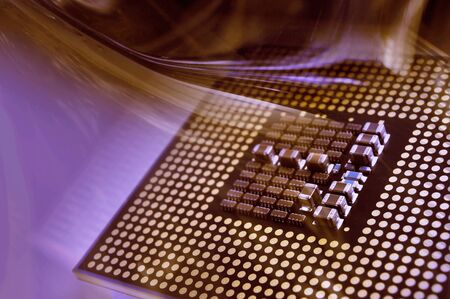 CPU computer central processor circuit board Electronics and technology conceptual background