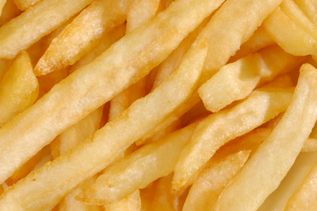French fried potatoes abstract texture macro background
