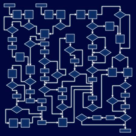 Abstract flowchart diagram. Computer program algorithm.
