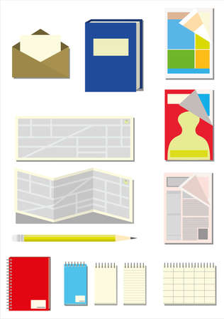 Several Paper Itens (stationery store)のイラスト素材