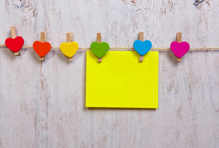 heart rainbow of colors on a white wooden background,LGBT symbol