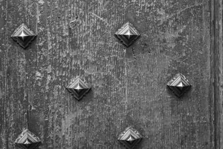 Black and white, wooden texture, metal, bronze ornaments, antique, old, vintage, background Italianの写真素材