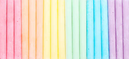Flag, LGBT symbol, rainbow from chalkの写真素材