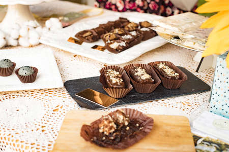 food, organic sweets at a street festival