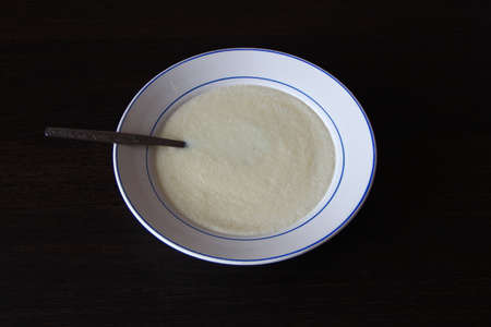 Plate of the semolina pudding
