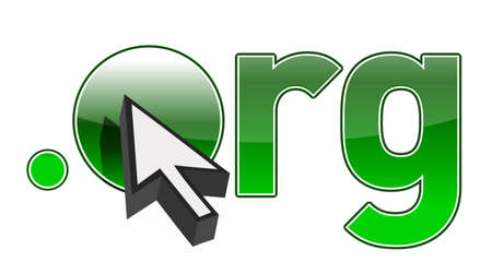Dot ORG Domain Name Address and cursor illustration design のイラスト素材