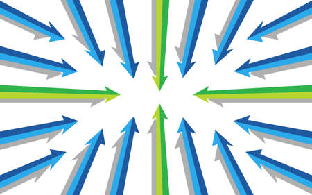 various arrows pointing to the same direction illustration designのイラスト素材