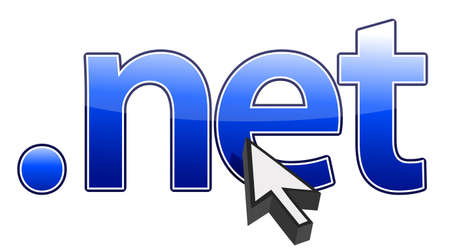 net cursor clicking net domain illustration designのイラスト素材