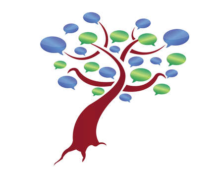 message tree illustration design over a white backgroundのイラスト素材