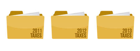 folder with tax documents illustration design over white のイラスト素材