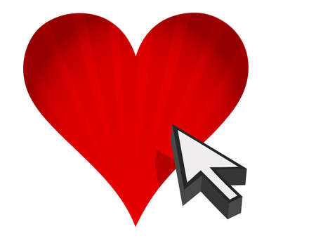 heart and arrow - Internet dating conceptのイラスト素材