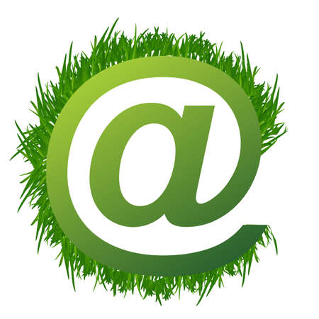 grass at sign illustration design on whiteのイラスト素材
