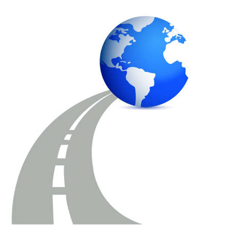 Road to earth concept illustration design over whiteのイラスト素材