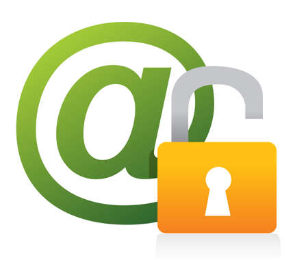 Unsafe concept AT symbol illustration designのイラスト素材