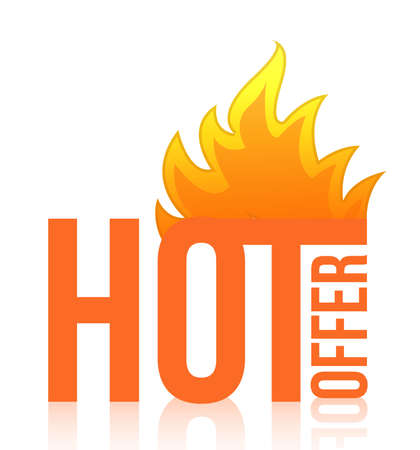 hot offer fire illustration design over whiteのイラスト素材