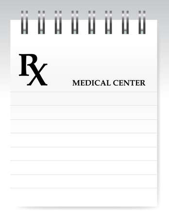 Blank prescription illustration design over whiteのイラスト素材