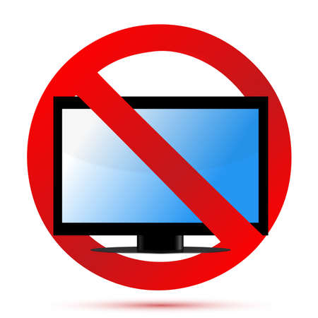 No television sign illustration design over whiteのイラスト素材
