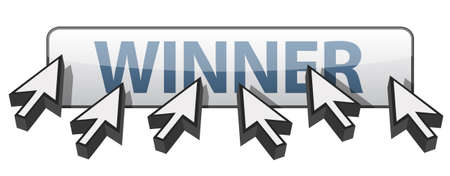 WInner Web button concept illustration designのイラスト素材
