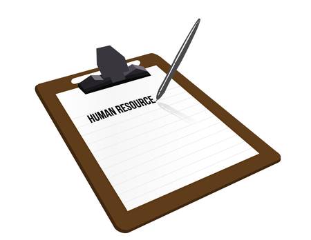 human resources clipboard illustration design over whiteのイラスト素材