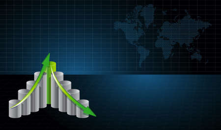 Business background concept illustration design and mapのイラスト素材