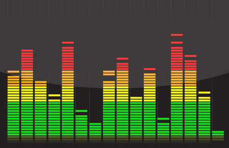 Equalizer lights colorful design illustration over backのイラスト素材