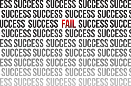 fail around success illustration design over whiteのイラスト素材
