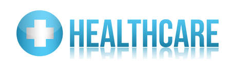 Health care sign illustration design over whiteのイラスト素材