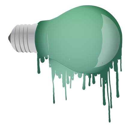 ink dropping lightbulb illustration design over white backgroundのイラスト素材