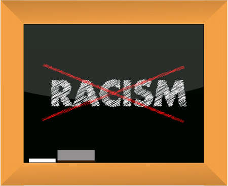 Conceptional chalk drawing - No racism illustration designのイラスト素材