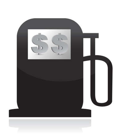 Gas Pump, High Fuel Prices Concept illustration designのイラスト素材
