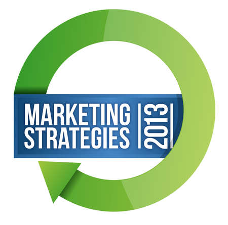 2013 Marketing strategies cycle illustration design over whiteのイラスト素材