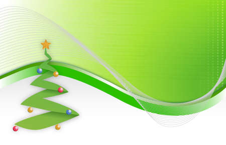 Christmas tree wave background illustration designの写真素材