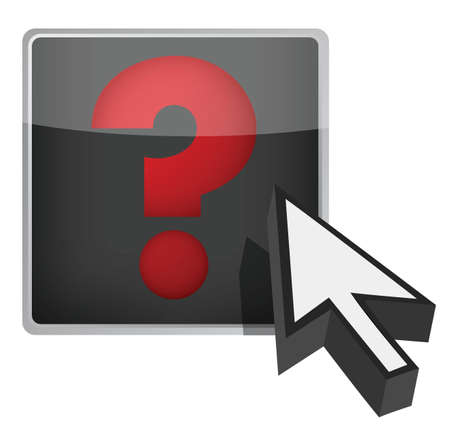 question mark and cursor illustration design over whiteのイラスト素材