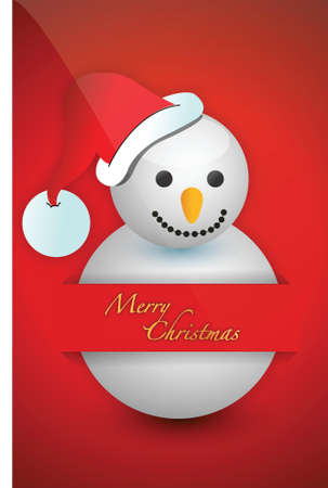 Christmas snowman card pocket folder card illustrationのイラスト素材