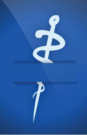 medical symbol on a pocket illustration design over blueのイラスト素材
