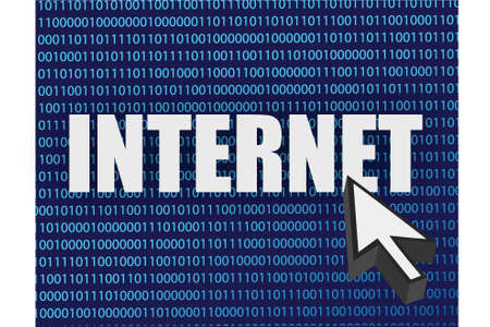 Internet and cursor binary illustration design backgroundのイラスト素材