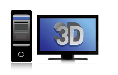 3d Technology illustration design over white backgroundのイラスト素材
