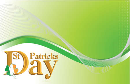Saint Patricks day green background illustration designのイラスト素材