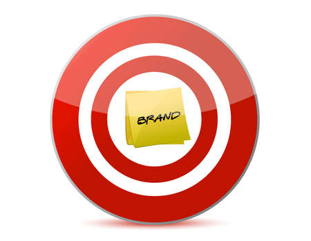 Targeting brand illustration over a white backgroundの写真素材